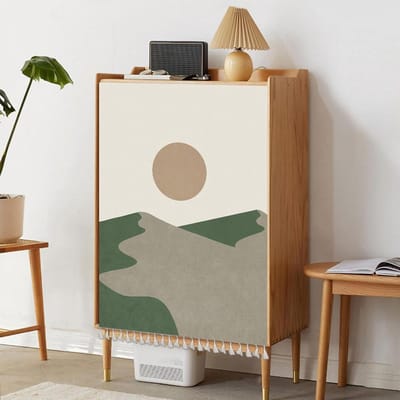 Kastgordijn Privacy - Stofdicht Gordijn - Keuken Opruimen - Zonder Boren - 50x90cm - Goud