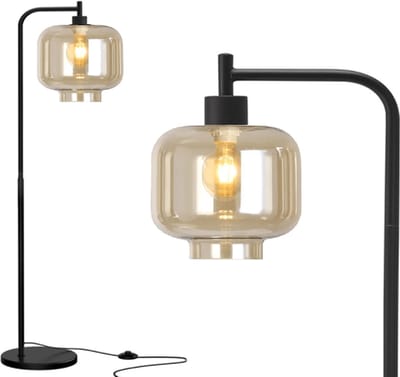 ByMus vloerlamp - Industrieel - Glas - Amber