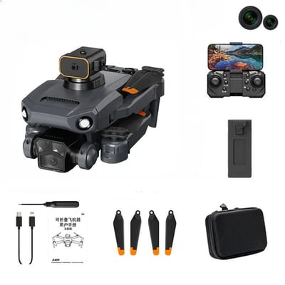 Nieuwe P8 Pro Borstelloze Drone Obstakel Vermijding ESC Dubbele HD Camera WIFI FPV Opvouwbare Quadcopter Cadeau Speelgoed voor Kinderen 1B zwart