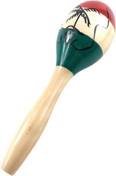 Houten Maracas - Handpercussie Rammelaars - Muziek Maken Kinderen - Heldere Klank - 11x3 Inch - A
