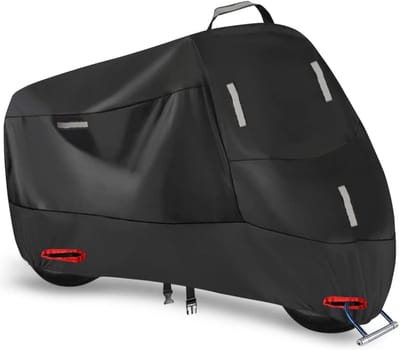 Waterdichte Motorhoes XL met Reflecterende Strips en Versterkte Slotgaten