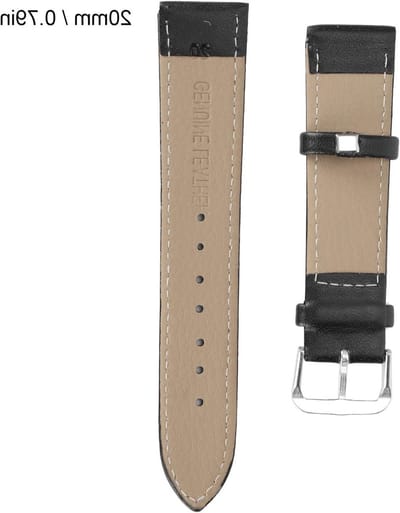 Verstelbare Horlogeband van PU Leer, Universele Vervangband met Gesp voor Heren en Dames (20mm), Duurzame Accessoire voor Horloges