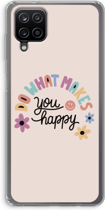 Case Company® - Hoesje geschikt voor Samsung Galaxy A12 hoesje - Happy days - Soft Cover Telefoonhoesje - Bescherming aan alle Kanten en Schermrand