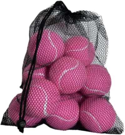 Tennisballen Set - Oefenballen Training - Sport Training - Inclusief Opbergtas - 12 Stuks - Roze