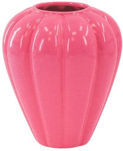 Housevitamin Swirl Vaas – Keramiek – Fluor Roze – 21,5 cm – Speels Design