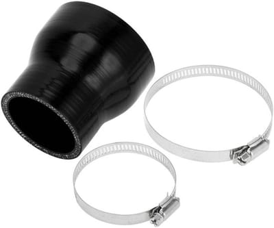 Allecto - Rechte Koppeling Silicone Slang - Koelslang 4-Laags - Zwart