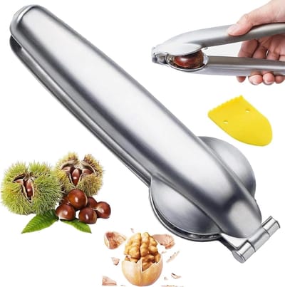 RVS Kastanjesnijder voor Noten, Gedroogd Fruit en Kastanjes - Efficiënte Maroni Cutter en Slicer