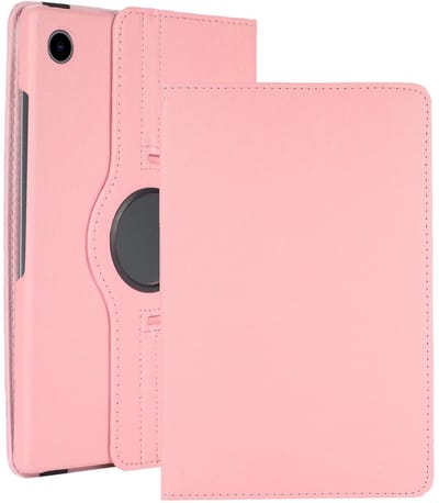 Hoesje Geschikt voor Samsung Galaxy Tab A11 / A9 - 360 Graden Draaibare Hard Cover Case - Tablet Hoes Draaibaar - Lichtroze