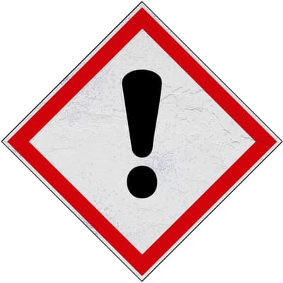 GHS07 schadelijke of irriterende stoffen bord | Forex Re materiaal | 10 x 10 cm