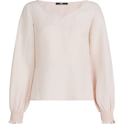 Karl Lagerfeld Linen Blouse Light Pink Taglia: 38 | Maglie a manica lunga Outlet | Donna | Rosa