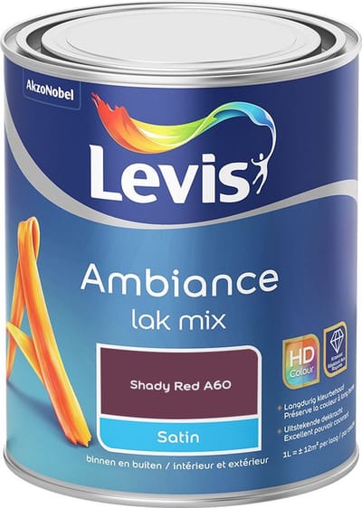 Levis - Ambiance Lak Satin Mix - Shady Red A60 - Mengverf - 1 L