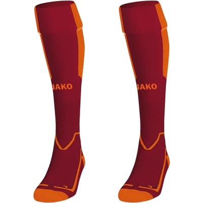Jako Lazio Voetbalkousen - Fluo Oranje / Wijnrood | Maat: 31-34