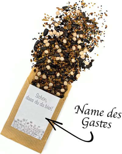 Gastgeschenk & Plaatskaarten voor Bruiloft en Feestdagen - Bloemenzaden en Tafelkaarten