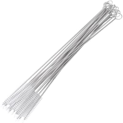 Dailygoods- Flessenspiralen 20 stuks - Roestvrij Staal - Zachte Borstelharen - Geschikt voor Babyfles - Duurzaam - Sterk Reinigingsvermogen - Flessenborstel