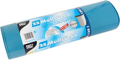 Vuilniszakken - Afvalzakken - Huishoudelijk Afval - Extra Sterk - 120 Liter - Blauw