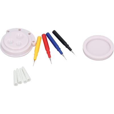 Horloge Oliepen Set 4 Tipmaten 3 Uitsparingen Oliebeker Oliepen Horloge Reparatie Accessoire voor Horlogemaker white