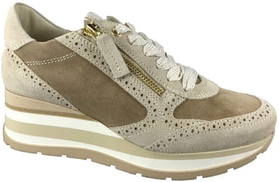 DL Sport 7008 V04 suède dames sneaker voor steunzolen | Bonne Shoe