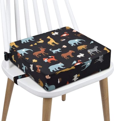 Stoelverhoger Voor Eetkamerstoel - Zitverhoger Voor Kinderen & Volwassenen - Stoelverhogers Voor Eettafel - Memory Foam Verhoogkussen - Booster Seat voor Peuter - Ergonomisch Comfort - Dieren - 8cm Hoog