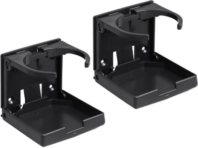 Dailygoods- Bekerhouder Verstelbaar - Bekerhouder Auto - Bekerhouder Draagbaar - Bekerhouder Inklapbaar - 2 Stuks - ABS-kunststof, Waterdicht - Drinkhouder