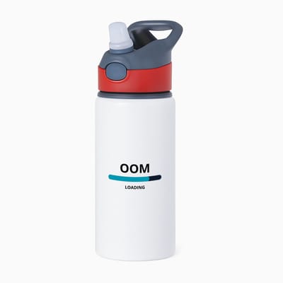 Hacebo® - oom loading waterfles met rietje rood - Oom - ochtendkoffie laden - verjaardagscadeau - verjaardag - cadeau - cadeautje voor oom - oom artikelen - kado - geschenk - gift - water fles - 650ML