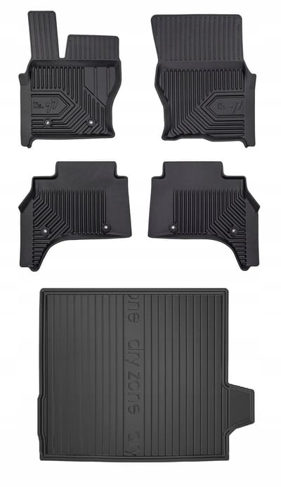 Frogum Line 77 - Automattenset + Kofferbakmat - Perfecte pasvorm - Geurloos TPE - Hoge beschermrand – Land Rover Range Rover Sport II