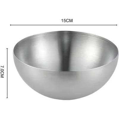 Bols à salade de fruits en acier inoxydable 15 cm/20 cm/25 cm, bol à soupe, riz, nouilles, ramen, bol à épices multifonctionnel, récipient pour mélanger les aliments gray