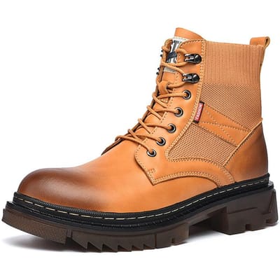 Nieuwe Plus Size High Top Britse Stijl Werklaars Tide Laarzen Herfst en Winter Mid-Top Zwarte Herenlaarzen 46