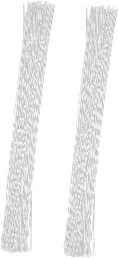 Bloemendraad Stelen - Handwerk Draad - Decoratie Projecten - Verstelbaar IJzer - 35cm Lengte - Wit