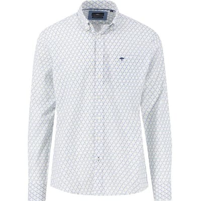 Fynch-Hatton Overhemd Abstract Combi Pattern Button-Down Turf Green / male