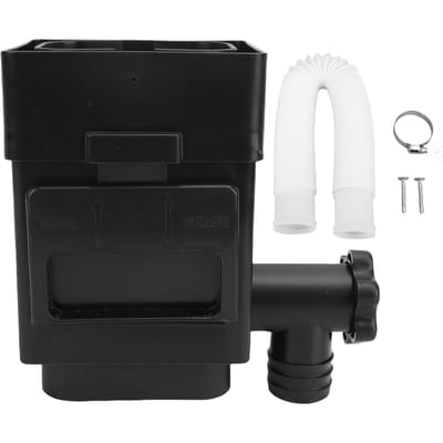 Regenpijpfilter Weerbestendig Ruimtebesparend Dakgoot Regenpijp Bladfilter Adapter voor 3in 4in zwart