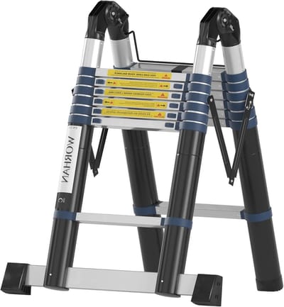 Telescopische Ladder - Opvouwbare Klimhulp - Klus Klussen Buiten - Robuust Aluminium Ontwerp - 4.4 Meter Uitschuifbaar