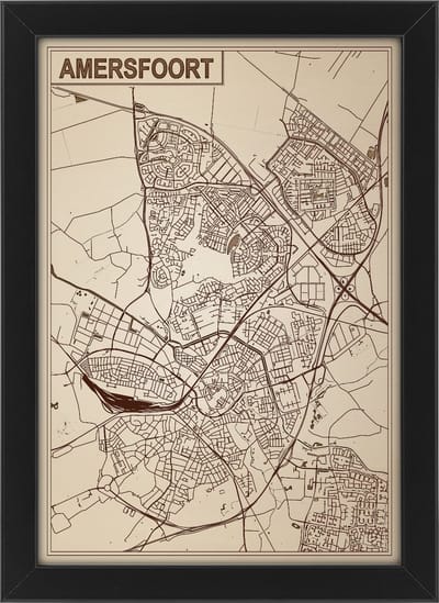 Decoratief Beeld - Houten Van Amersfoort - Hout - Bekroned - Bruin - 21 X 30 Cm
