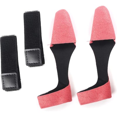 2 stuks Hengelbeschermhoes en 2 stuks Hengel Vastzetriem rood