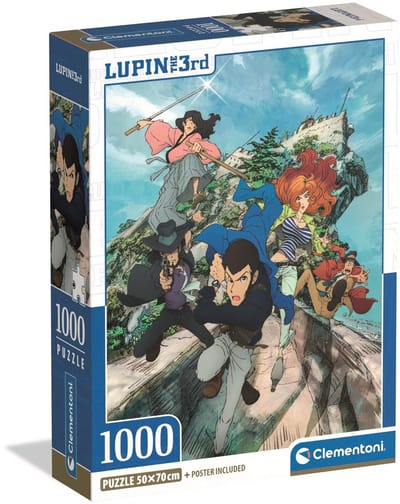 Clementoni - Puzzel - 1000 Stukjes - Lupin III - Compact Box - Puzzel Voor Volwassenen