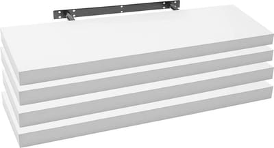 Set van 4 wandplanken - Hangende planken - Zwevende planken - Vochtbestendig - Eenvoudige installatie - Veelzijdig en stijlvol - Meerdere maten beschikbaar
