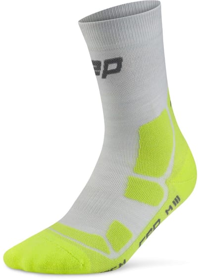 CEP Hiking Merino Mid-Cut Compressie - Neongeel - Heren(39-42)