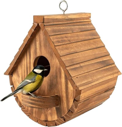 Houten Vogelhuisje voor Wilde Vogels, Geschikt voor Buiten, Weerbestendig en Duurzaam, Perfect voor Tuin en Balkon
