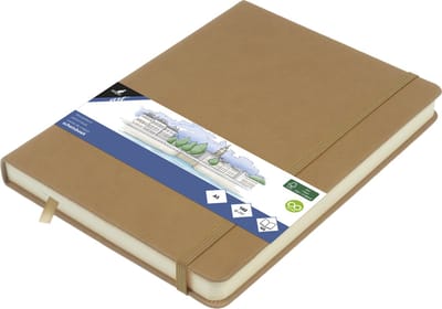 Kangaro schetsboek - A5 - taupe - met elastiek en lint - 2 stuks - K-861226