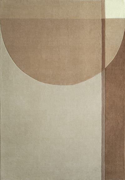 Acsento PalauBeige Vloerkleed - 160 x 230 cm - Beige - Rechthoekig - Wol - Woonkamer, Slaapkamer, Eetkamer - Geometrisch - Modern