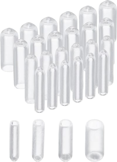 40x Ronde Rubberen Eindkappen Set - Beschermdoppen voor Buis, Schroefdraad & Poten (2/3/4/6mm)