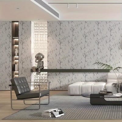 1 stuk Agaatsteen Wit Patroon Behang Gepeld en Geplakt Waterdicht en Verplaatsbaar Woonkamer Meubelrenovatie Behang Wanddecoratie! 45*300cm/17.7*118in gray