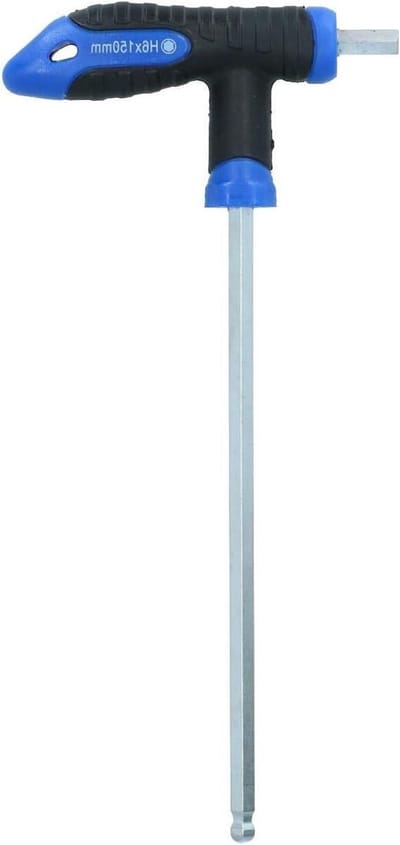 Zeskantige Schroevendraaier - Inbussleutel - Klusjes Binnen - T-Handvat - 6mm 150mm - Zilverkleurig