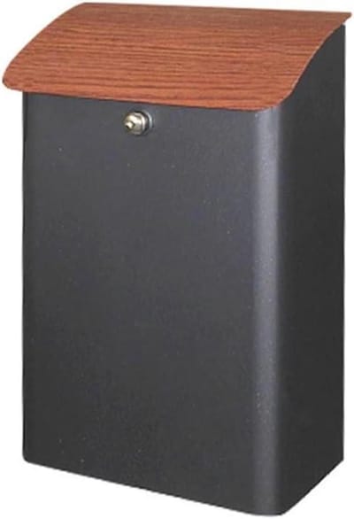 Grote brievenbus - Pakketbox buiten - Veilig post ontvangen - 45° regenscherm ontwerp - 27.3 x 15 x 42.5cm - Zwart