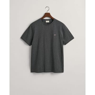 Gant T-Shirt Regular Uni Fine Shield Embroidery Antraciet Melange / male