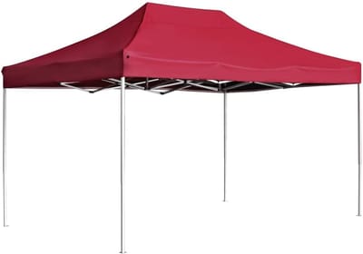 Professionele Partytent - Inklapbare Feesttent - Buitenfeesten Beschermen - Aluminium Frame UV Bescherming - 45 x 3 Meter - Wijnrood