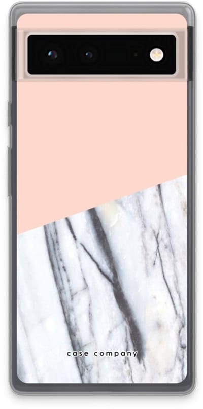 Case Company® - Hoesje geschikt voor Google Pixel 6 hoesje - A touch of peach - Soft Cover Telefoonhoesje - Bescherming aan alle Kanten en Schermrand