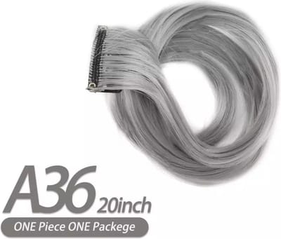 Clip in hair extension - Grijs - plukje haar grijs - haar extention grijs