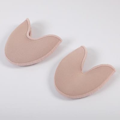 1 paar teenbeschermers Pointe-teenkapafdekking voor tenen Zachte padsbeschermers voor balletschoenen Voetverzorgingshulpmiddelen short white