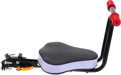 Fietsstoeltje Kinderen - Fietszadel Kinder - Veilig Fietsen - Opvouwbare Rugleuning - 40x26.6cm - Zwart