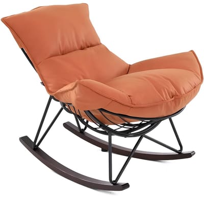 SP® Schommelstoel - Laadcapaciteit 150kg - Relaxstoel - Moderne Schommelstoell - Oranje - 103cm x 69cm x 86cm